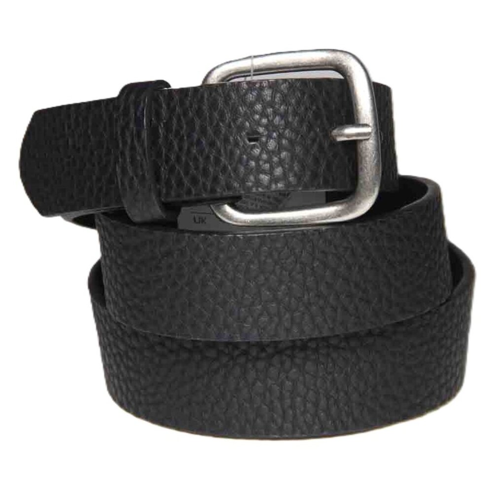 Berskha Vegan Polyurethane Leather Belt Pebbled Black Men's Size 36-38